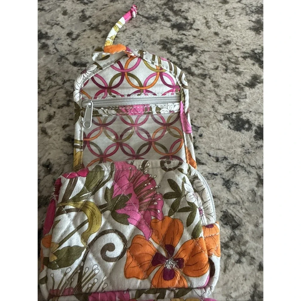 Vera Bradley Tea Garden Cosmetic Bag Quilted Floral Travel Makeup Case Organizer